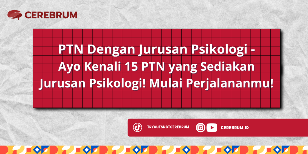 PTN Dengan Jurusan Psikologi