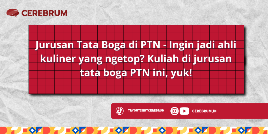 Jurusan Tata Boga di PTN