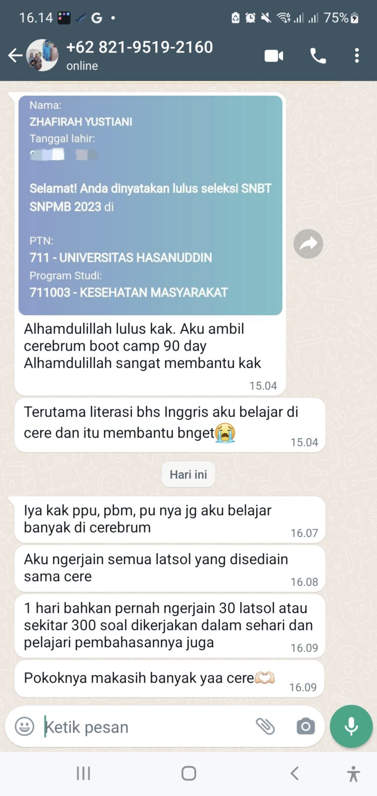 Testimoni (138) - Kontak Sekdin