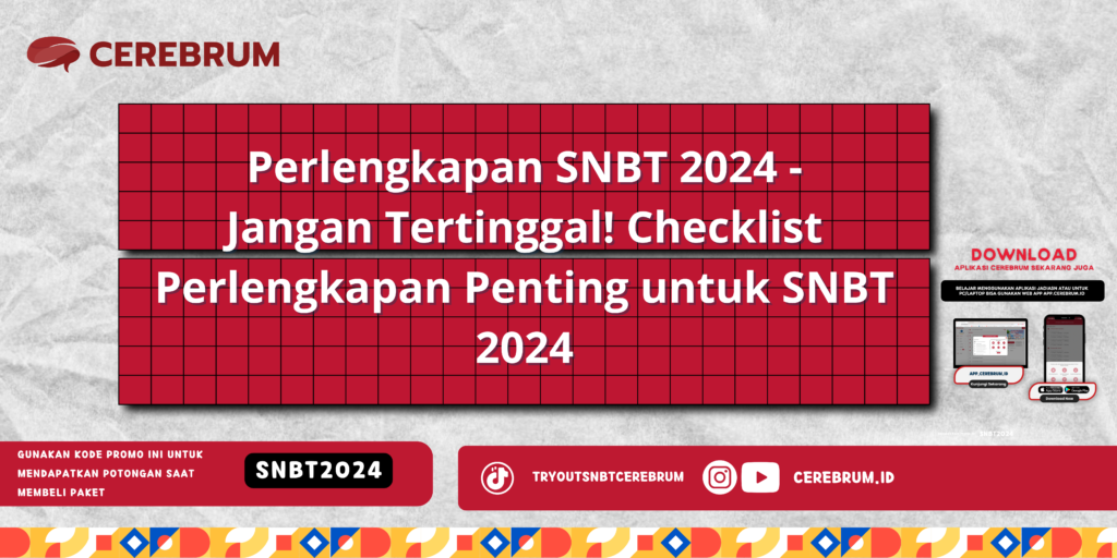 Perlengkapan SNBT 2024