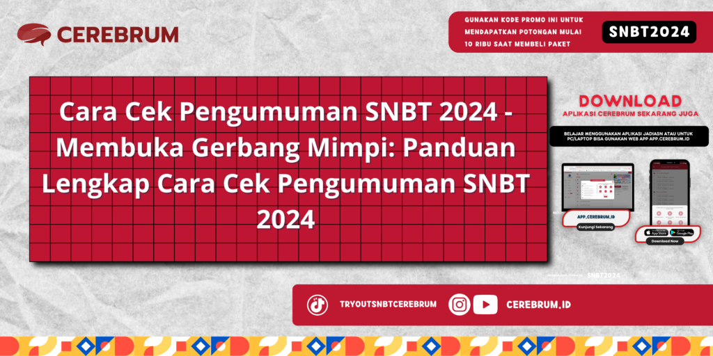 Cara Cek Pengumuman SNBT 2024