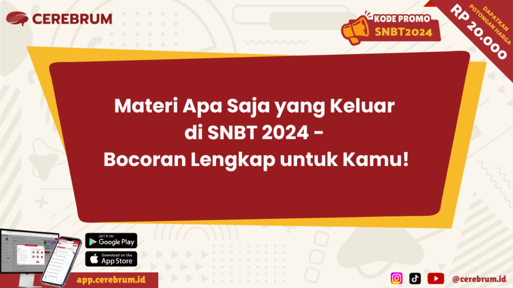 Materi Apa Saja yang Keluar di SNBT 2024