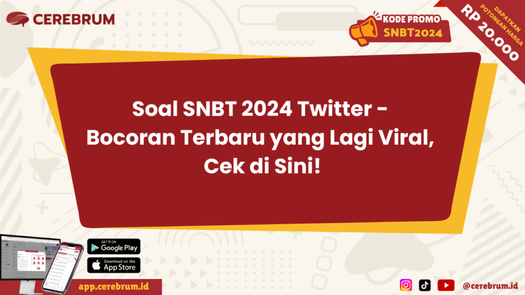 Soal SNBT 2024 Twitter