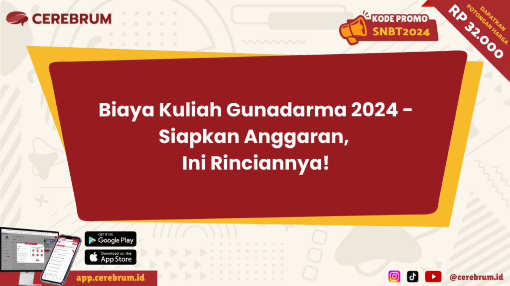 biaya kuliah gunadarma 2024